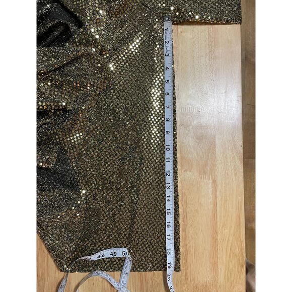 Vintage David Rose Gold Metallic Open Blazer Jacket Made in USA L - Picture 9 of 10